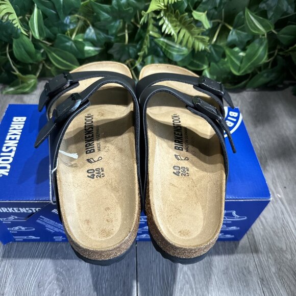 Birkenstock Arizona Leather Birko-Flor Women Size 39 US L 8 M 6 Black - Picture 5 of 9